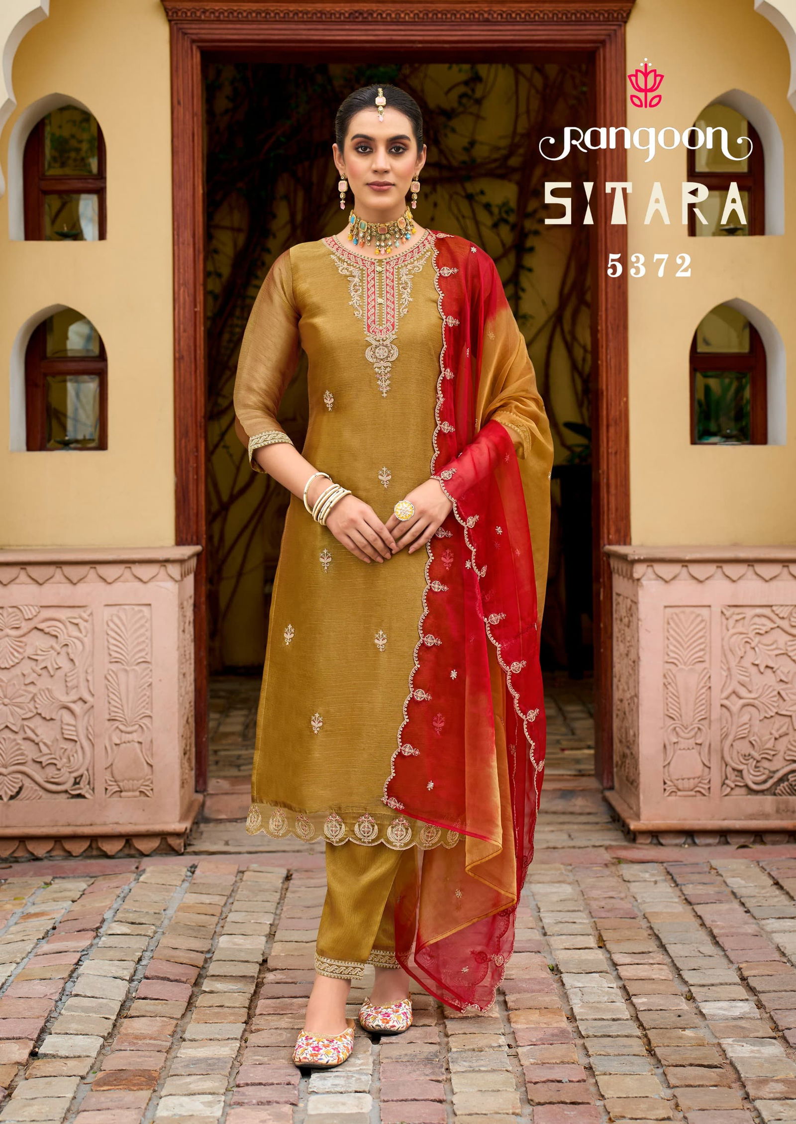 Sitara By Rangoon Burberry Silk Designer Kurti With Bottom Dupatta Wholesale Price In Surat
